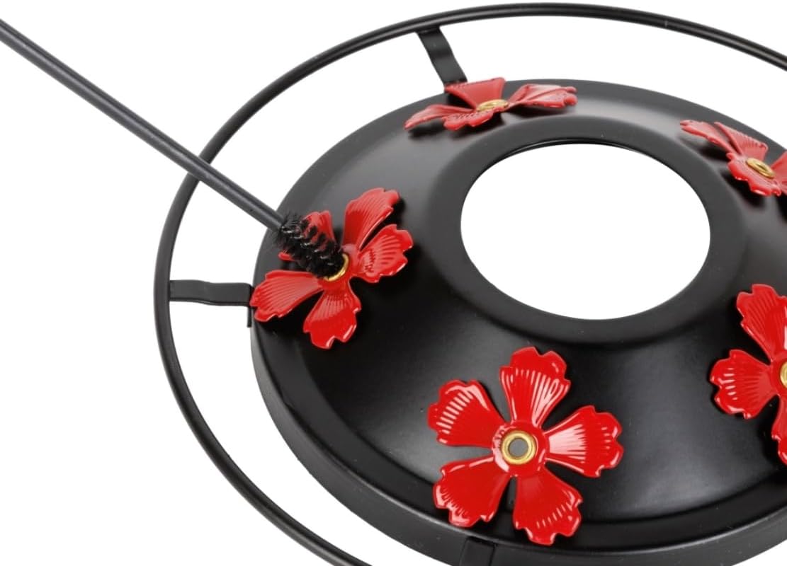 2 Pack Hummingbird Feeder Bottom Base Large Metal Covers with 2Pcs Sea