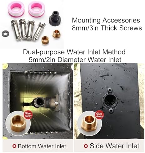 Frost-Free Solar Light Water Column - Outdoor Faucet Hose Stand, Floor Mount Garden Spigot & Decorative Fixture for Enhanced Curb Appeal