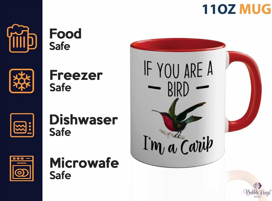 Bird Lover Two Tone Red Edition 11oz - Bird and Carib - Hummingbird Ne