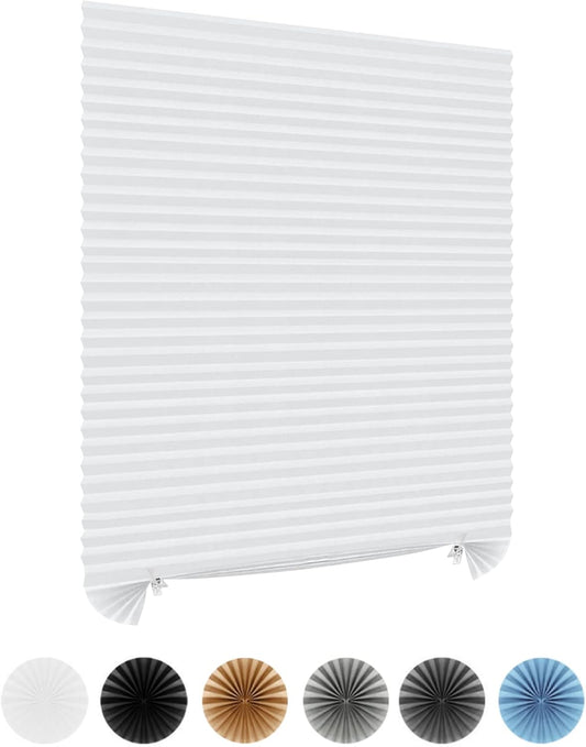 Window Blinds Cordless No Drill Cut to Size Clip On Stick On Self Adhe