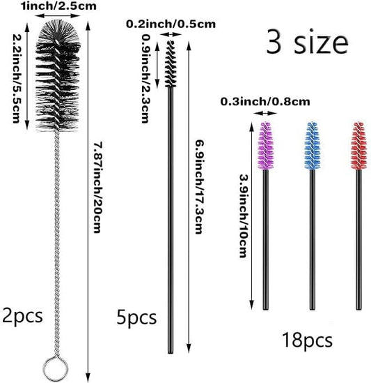 Hummingbird Feeder Cleaning Brush 25 pcs 4 Sizes Mini Nylon Tube Brush Set,Cleaning for Baby Bottles, Tubes, Jars, Bird Feeder