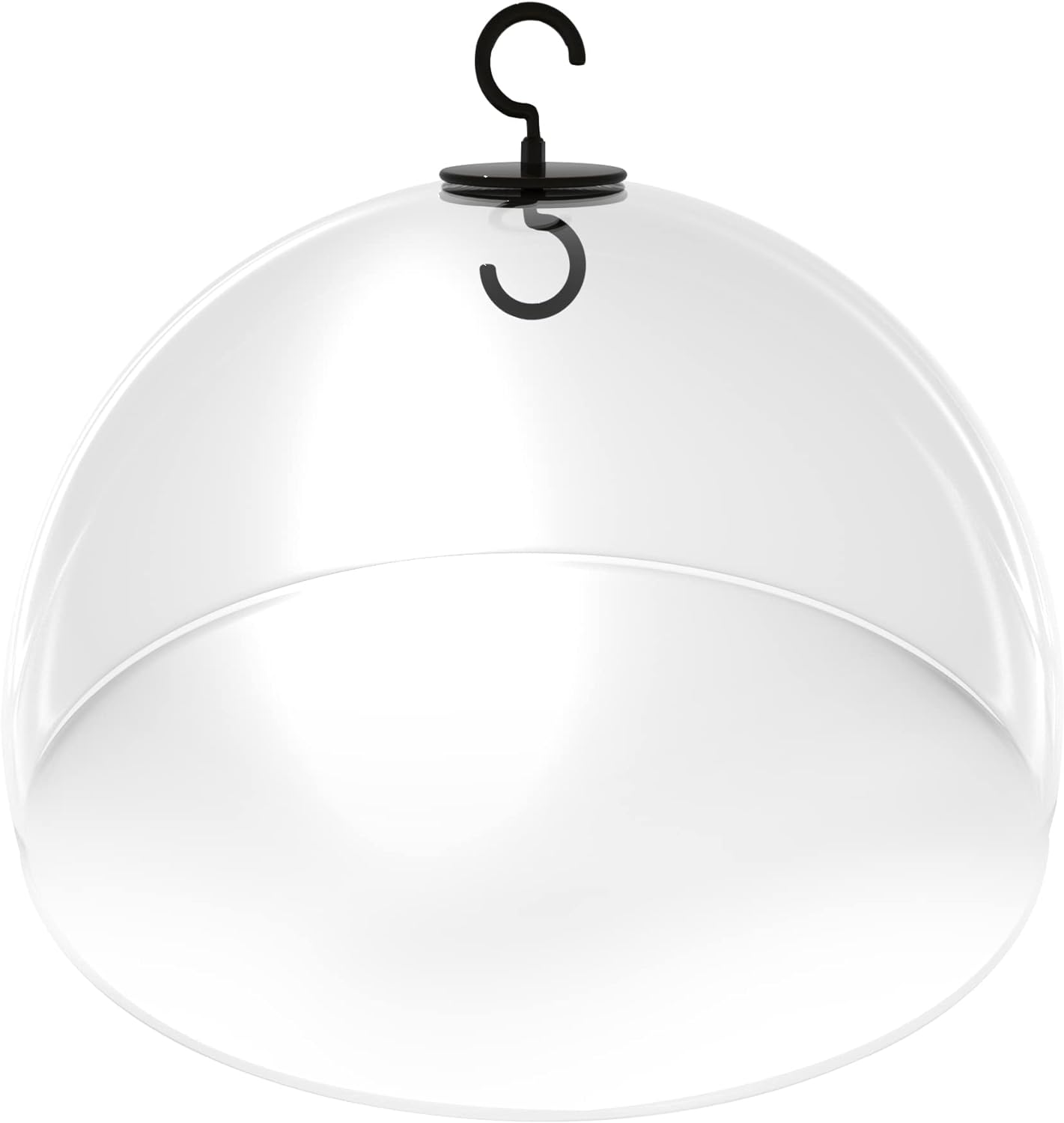 Squirrel Baffle for Shepherp's Hook, Or Squirrel Baffle for Hanging Bird Feeder,12" Clear Dome Protective Cover.