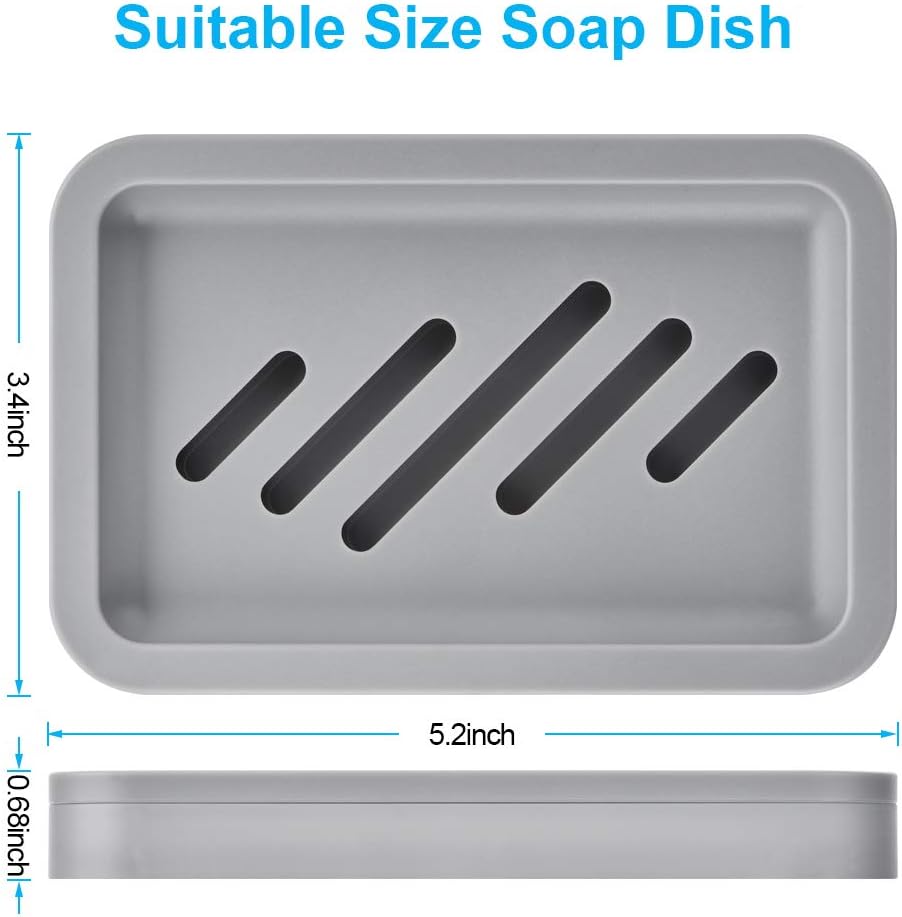 2PCS Draining Soap Dishes, Dishwashing Sponge Soap Holder with Water T