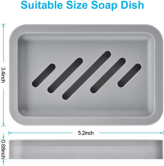 2PCS Draining Soap Dishes, Dishwashing Sponge Soap Holder with Water T