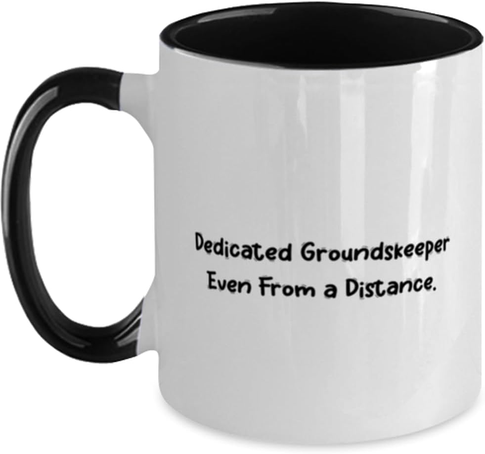 Epic Groundskeeper Gifts, Dedicated Groundskeeper Even, Perfect Birthday Two Tone 11oz Mug Gifts For Colleagues From Colleagues, Yard work, Lawn care, Landscaping, Gardening, Gift for gardener, Gift