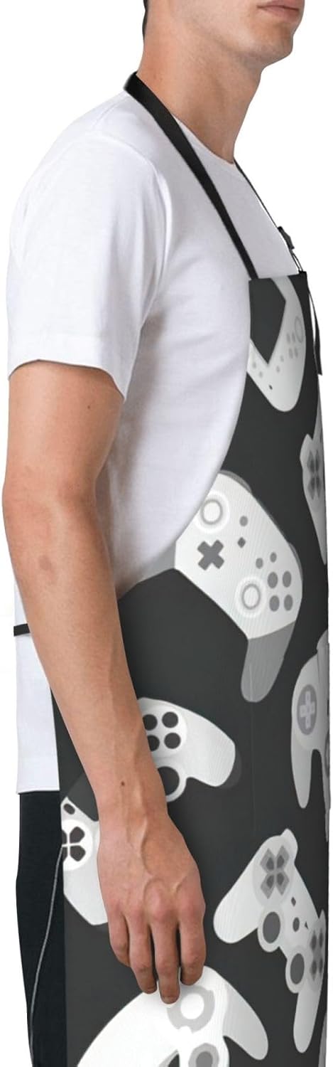 Game Controller Print Laundry apron 28x33 In Waterproof Kitchen Apron 