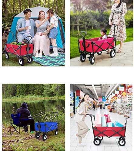 Collapsible Wagon Cart with Wheels Foldable Folding Wagons Carts Silen