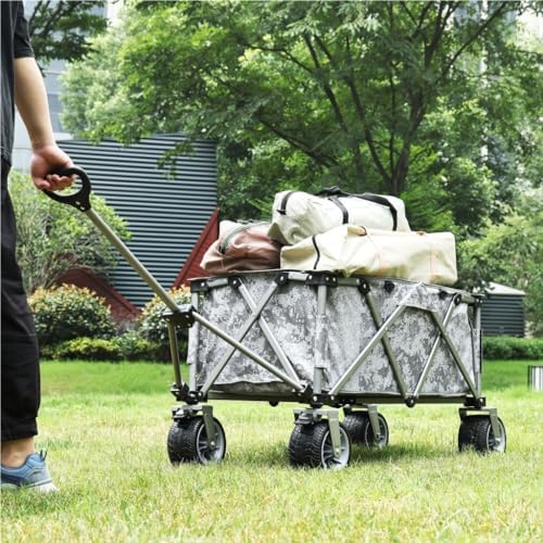 Portable Camping Cart,Outdoor Folding Beach Camping Cart with Camoufla