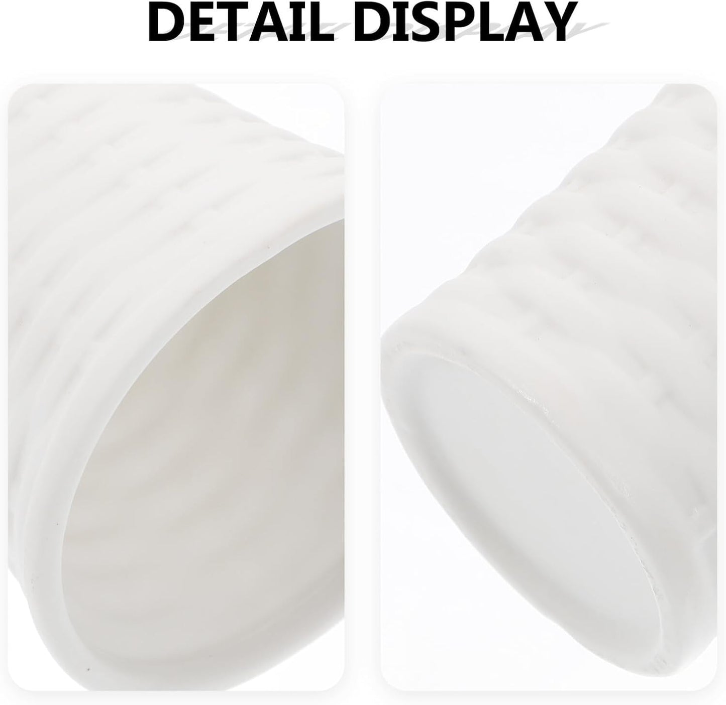Ceramic Vase for Home Décor White Desktop Planter Simple Style Flower Holder Indoor Outdoor Spring Decorative Art Pot