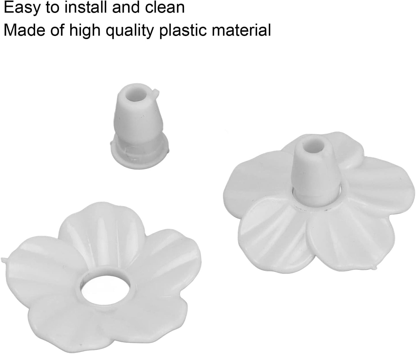 30 Sets Hummingbird Feeder Replacement Flowers, Realistic Designed Hummingbird Flowers, Plastic Hummingbird Feeder Parts, Bee Proof Hummingbird Feeder for Outdoor, 1.2 inches, White