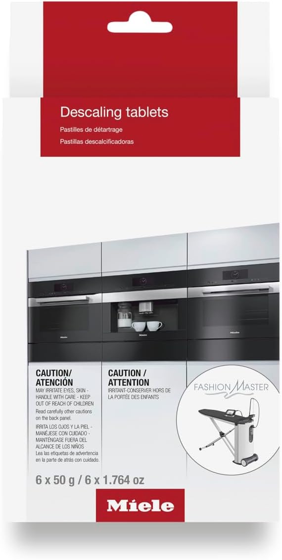 Miele Descaling Tablets for Coffee Machines, Steam Ovens, Ovens, Ranges, 6 count