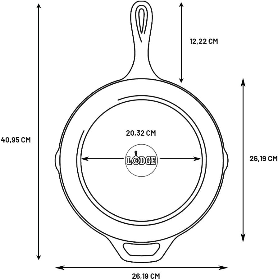 Lodge Seasoned Cast Iron Skillet - PFAS-Free, Non-Toxic Cookware - Use