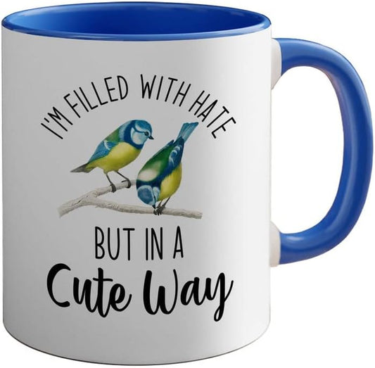 Bird Lover Two Tone Blue Edition 11oz - Hate Cute Way - Hummingbird Ne
