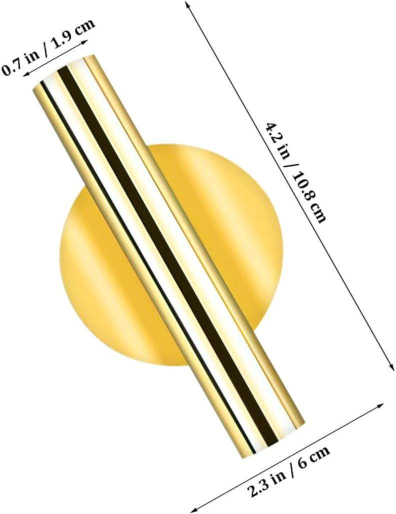 Wall Mounted Flower Vase Gold Floral Tube Metal Planter with Adhesive 