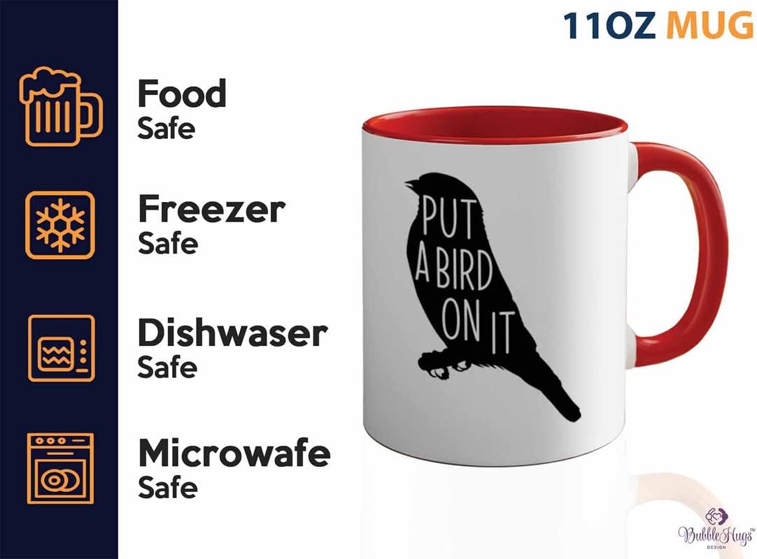 Bird Lover Two Tone Red Edition 11oz - Put a Bird on it - Hummingbird 