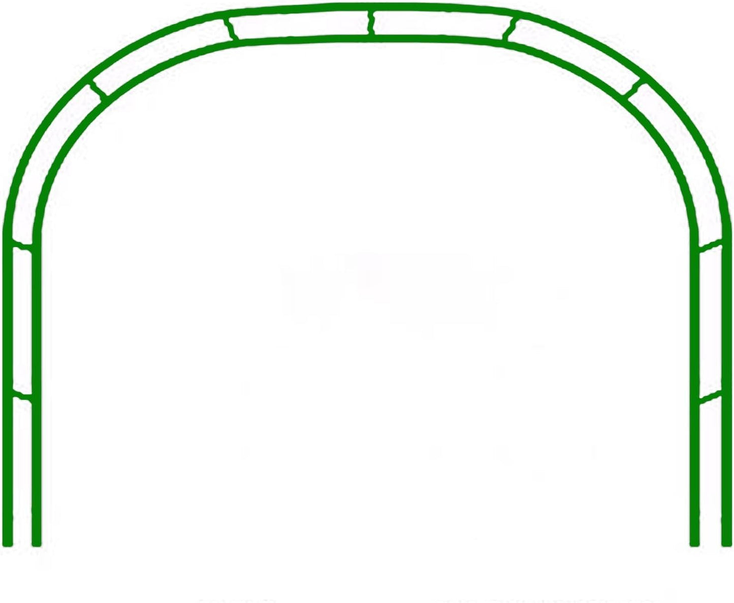 Green Metal Garden Arch - 2.86x2.2m Rose Trellis for Climbing Plants, Outdoor Wedding Decor, Flower Support Rack for Backyard Lawn & Garden Landscaping