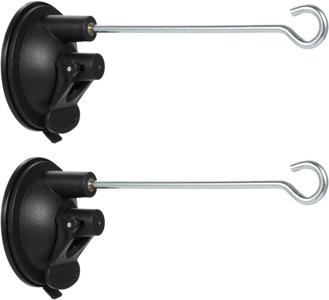Suction Cup Hooks Window Suction Cup Hanger for Bird Feeders and Wind Chimes and Plant Bird Feeder Hook with Strong Suction Cup (2 Pack)