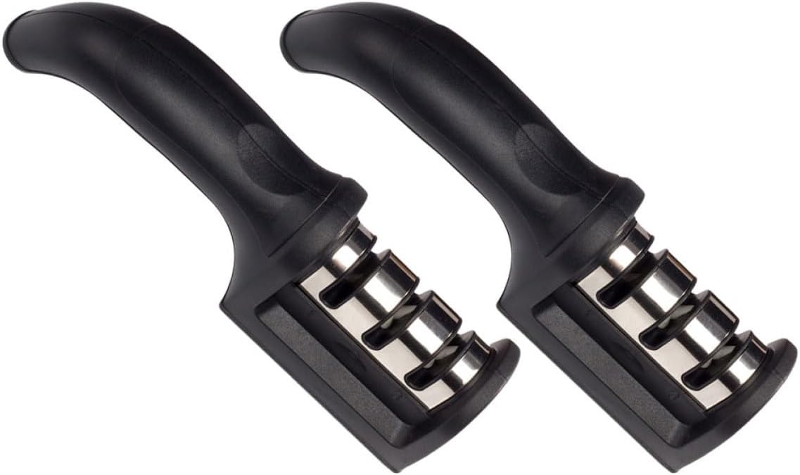 PRETYZOOM 2 Pcs Handheld Kitchen Cutter Sharpener Quick Diamond Sharpe