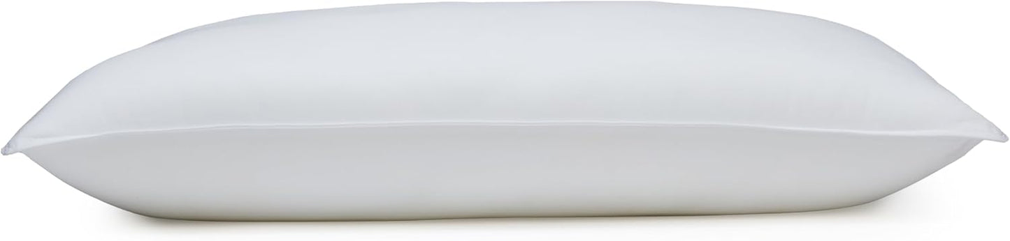 Amazon Basics Down Alternative Bed Pillows for Back and Side Sleepers, Medium Density, King Size, 36" x 20", White, 2-Pack