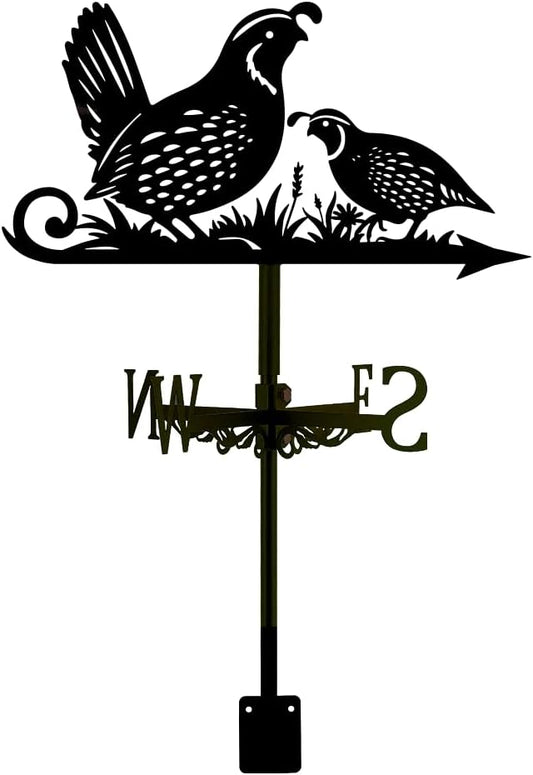 SUPERDANT Quail Weather Vane Animal Birds Wind Vanes for Yard Metal We