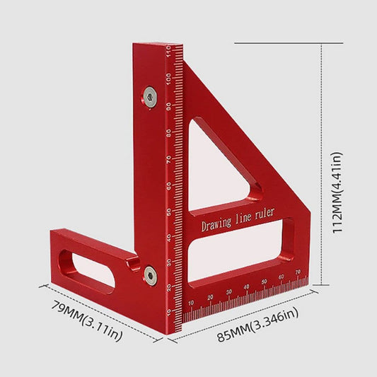 3D Multi-Angle Measuring Ruler,45/90 Degree Aluminum Alloy Woodworking