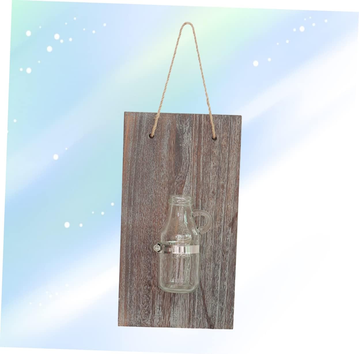 PRETYZOOM Vintage Wall Hanging Flower Pot Creative Wooden Board Hydrop