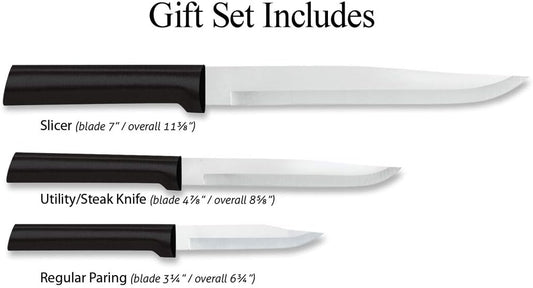 RADA Cutlery Housewarming Gift Set (G202), 3-Piece Knife Set, Stainles