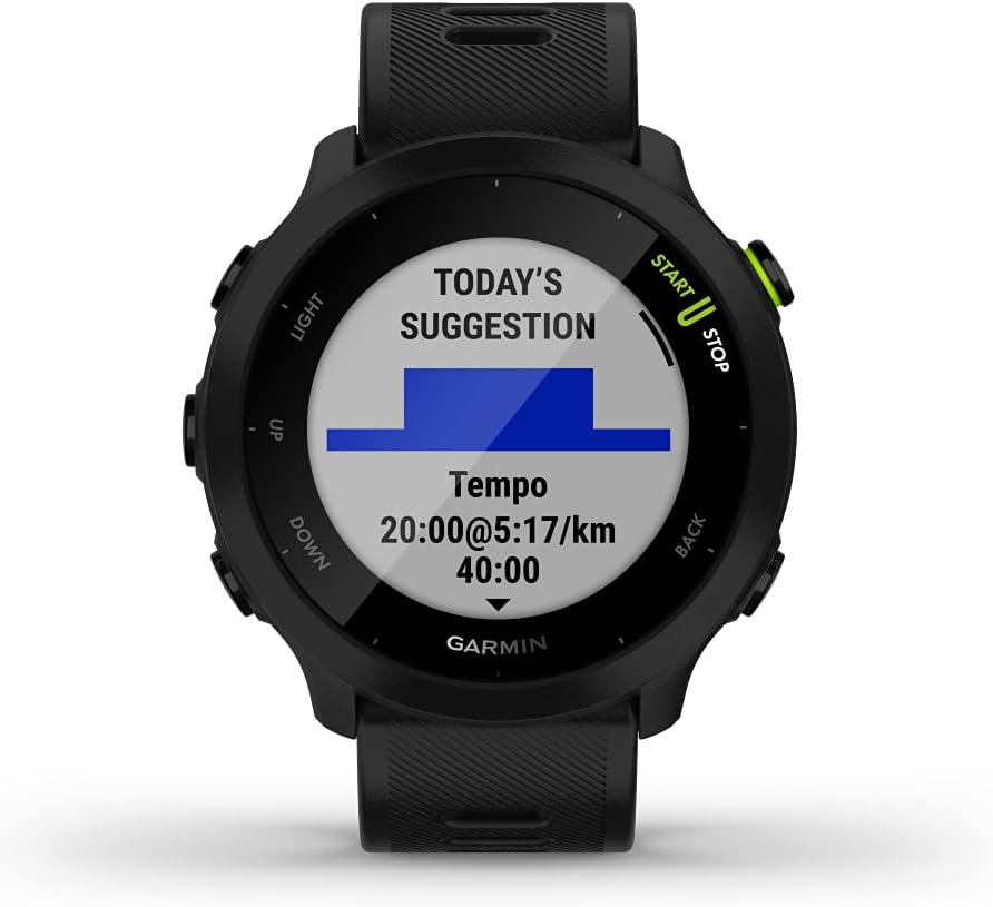 Garmin Forerunner 55, GPS Running Watch with Daily Suggested Workouts,