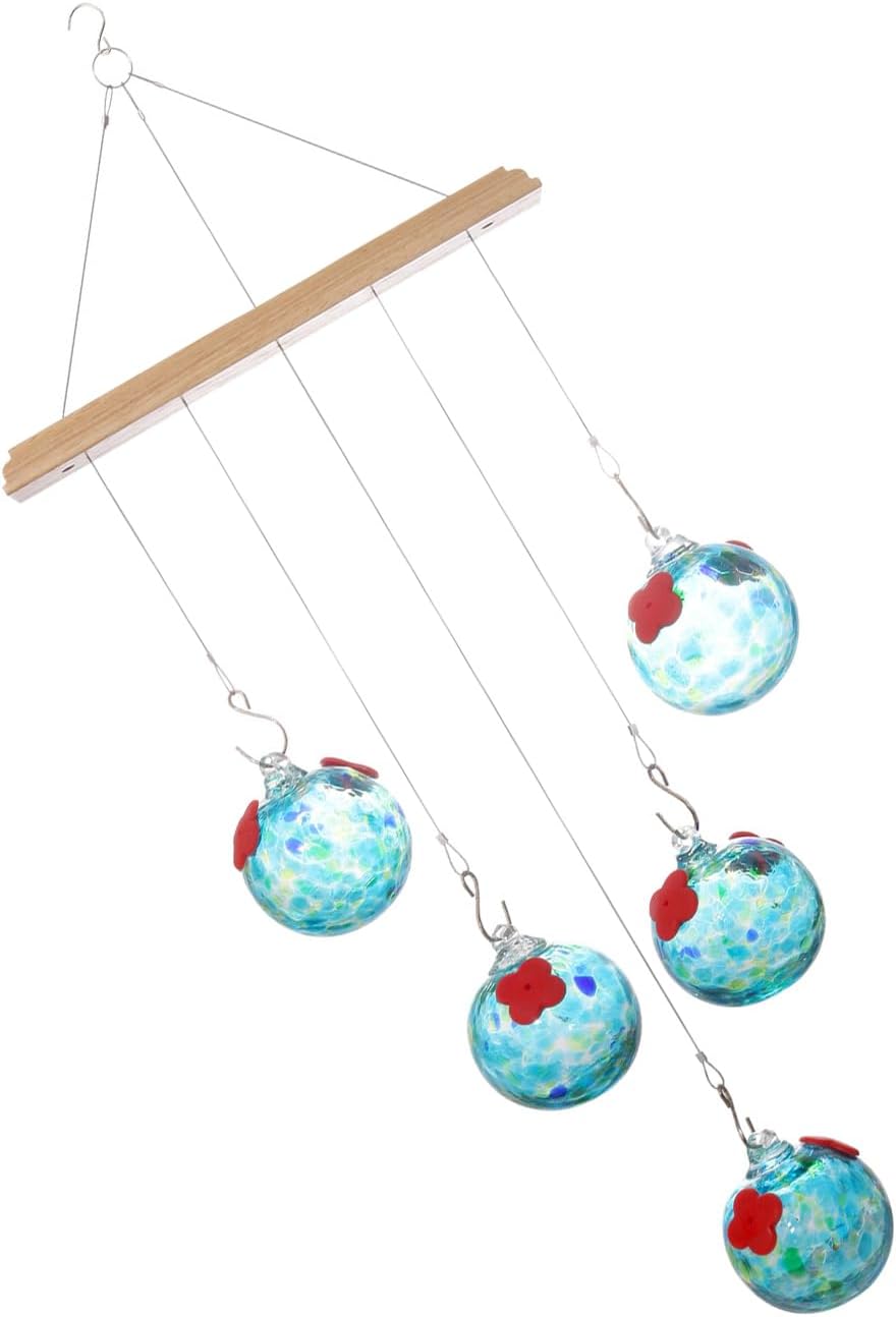 Hummingbirds Attractor Glass Feeders Leakproof Base for Nature Enthusi