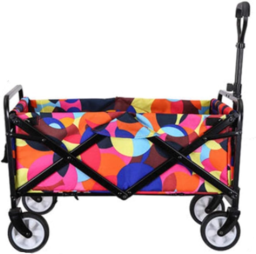 Heavy Duty Foldable Wagon Truck 600D Waterproof Fabric Garden Trolley 