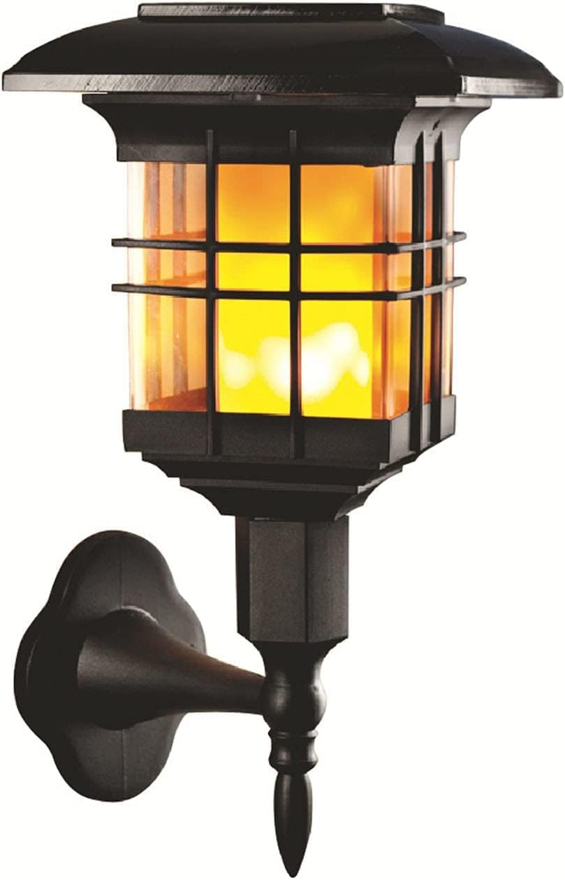 Porch Light Solar Wall Lamp Led Flickeflame Wall Light 2 Pack Waterproof Solar Outdoor Sconces Dusk to Dawn Auto On/Off, for Garden Patio Yard Door Stairs Front Door