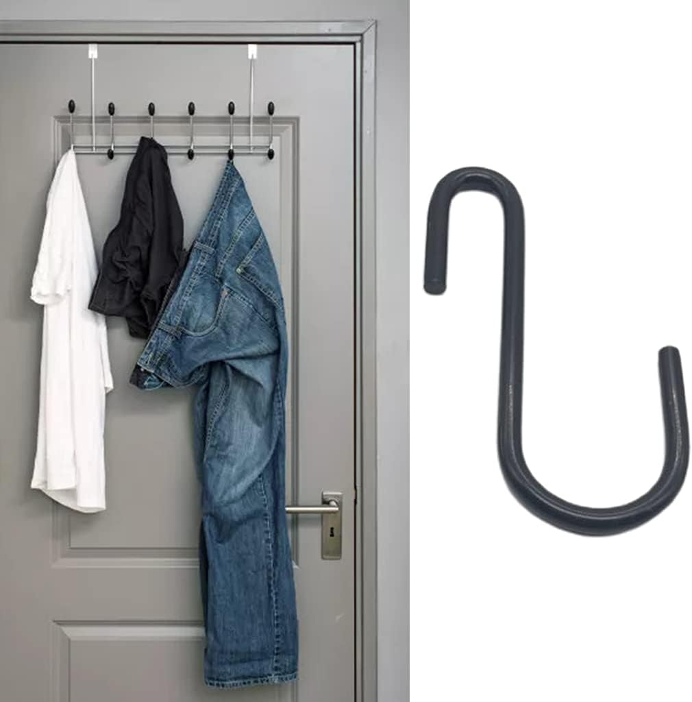 10Pcs/Set Black Coating S Shaped Hooks Home Storage Utility Metal Hang