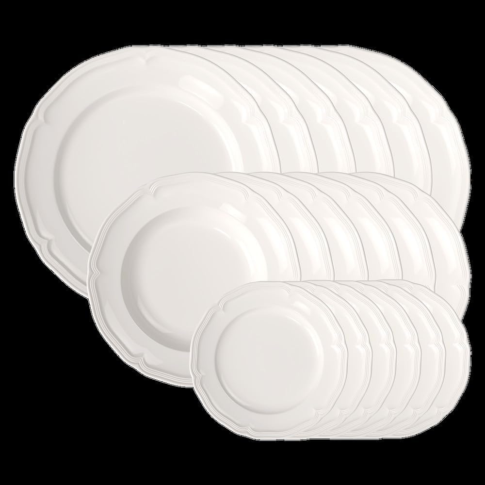 Villeroy & Boch Manoir Collection 18-Piece Dinnerware Set, Plates & Bo