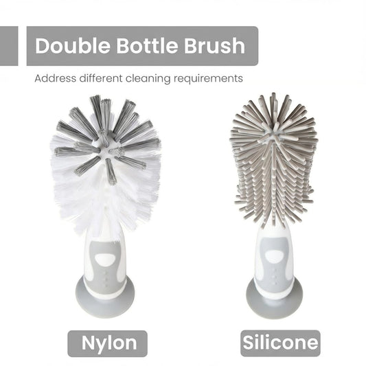5-in-1 Baby Bottle Cleaner Set, Including Nylon & Silicone Bottle Brus