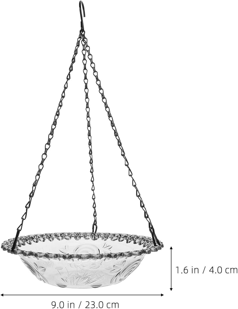 Milisten Hanging Bird Bath Metal Bird Feeder Bath Bowl Feeder Tray Wild Dish for Garden Backyard Patio and Yard