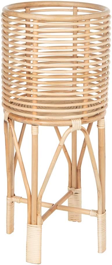 KOUBOO Rattan Indoor Plant Stand - Plant Holder, Rattan Shelf, Tiered Plant Stand, Planter Display, Home Storage for Plant Pots, Medium, Natural Brown