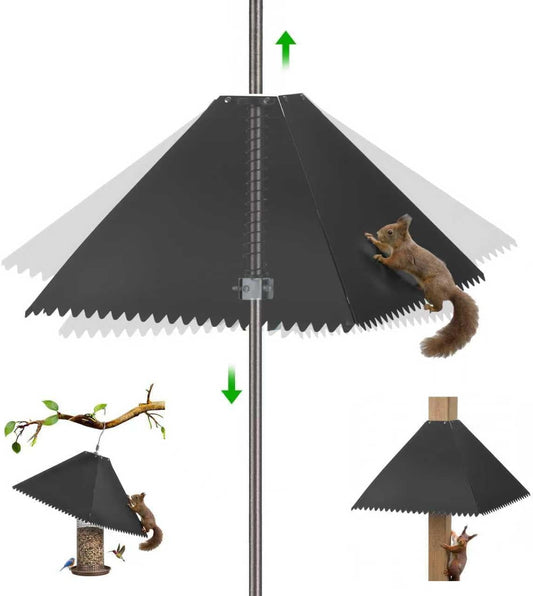16" Metal Squirrel Baffle, Outdoor Bird Feeder Pole Squirrel Spikes Ba