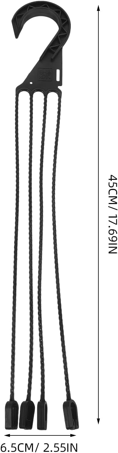 BESPORTBLE Plastic Hanging Basket Hooks: 5Pcs Plastic Chain Flower Pot Hangers, Hanging Flower Plant Pot Hanger for Planters Bird Feeders Lanterns Outdoor