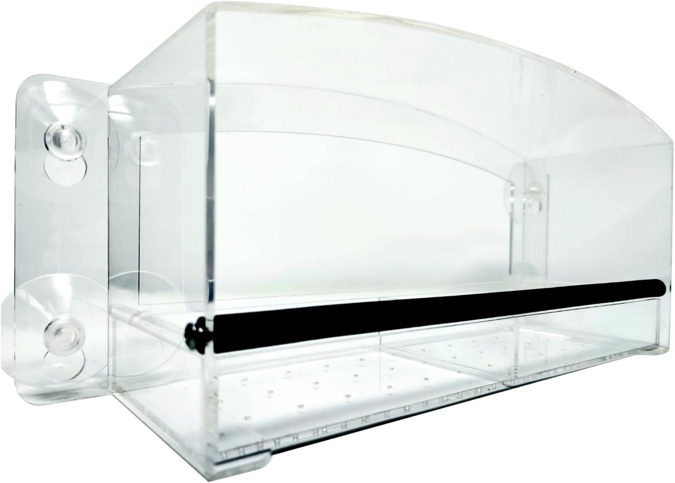 Nature Gear Acrylic Clear Window Bird Feeder with Strong Suction Cups, Removable Sliding Seed Tray, Weather-Resistant & Easy to Clean for Window Viewing, Dome