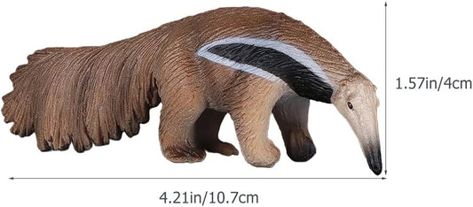 Kisangel Creative Anteater Figurine Realistic Animal Model for Home Decor for Miniature Gardens and Flower Pots Plastic Adornment