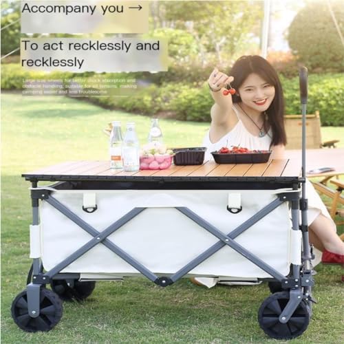 Portable Camping Cart,Portable Foldable Beach Camping Shopping Cart Ou