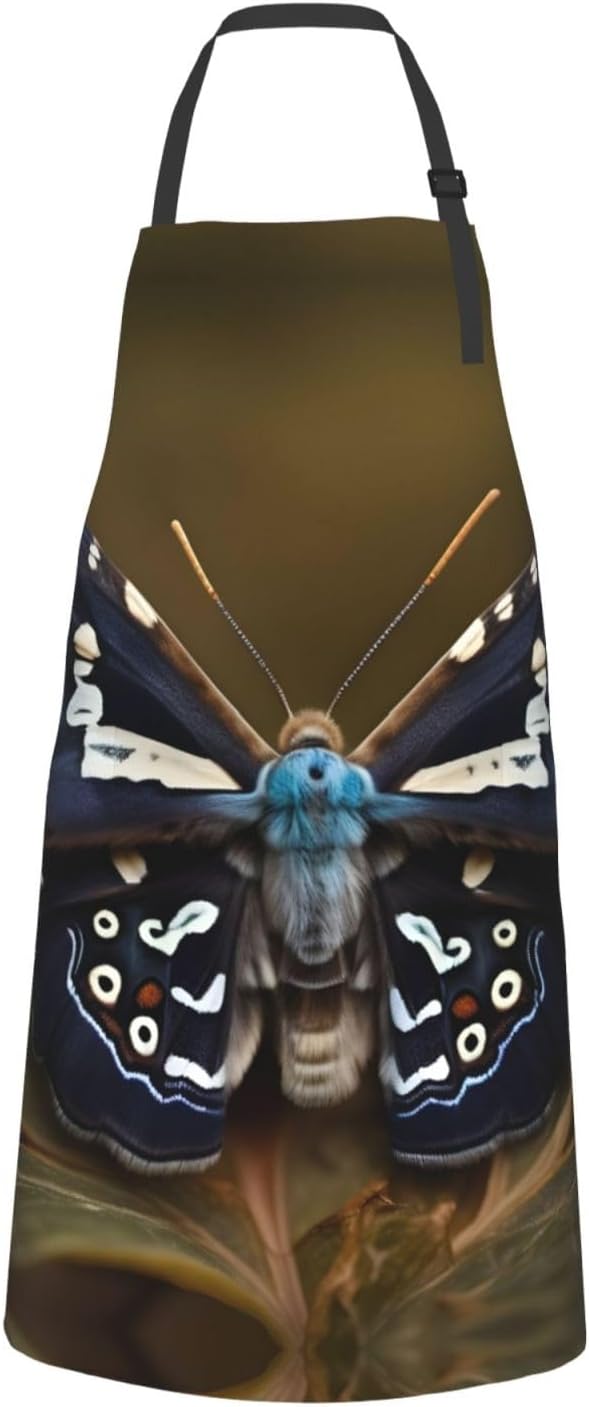 Beautiful moth wings Print Laundry apron 28x33 In Waterproof Kitchen A