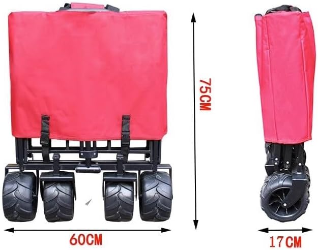 Folding Wagon Cart Beach Wagon Grocery Wagon Outdoor Folding Utility W
