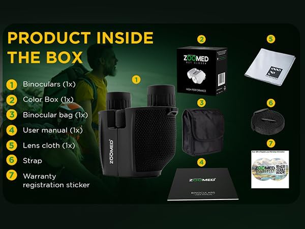10x25 High-Powered Compact Binoculars for Adults – Long Range Bird Wat