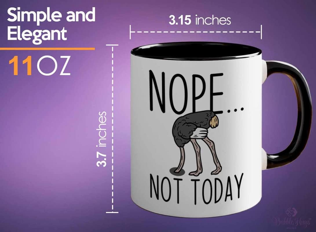 Bird Lover Two Tone Black Edition 11oz - Nope not Today - Hummingbird 