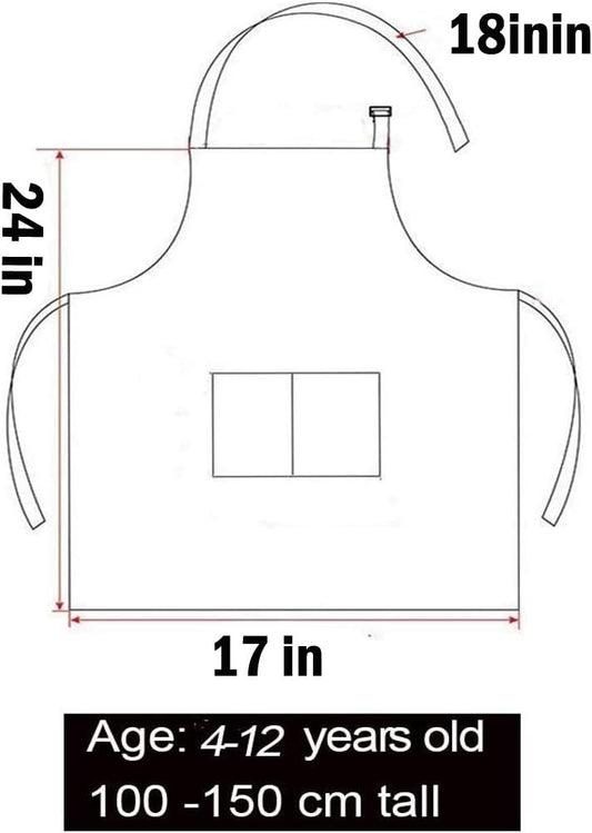 10 Pieces Kids Chef Hat and Apron Set