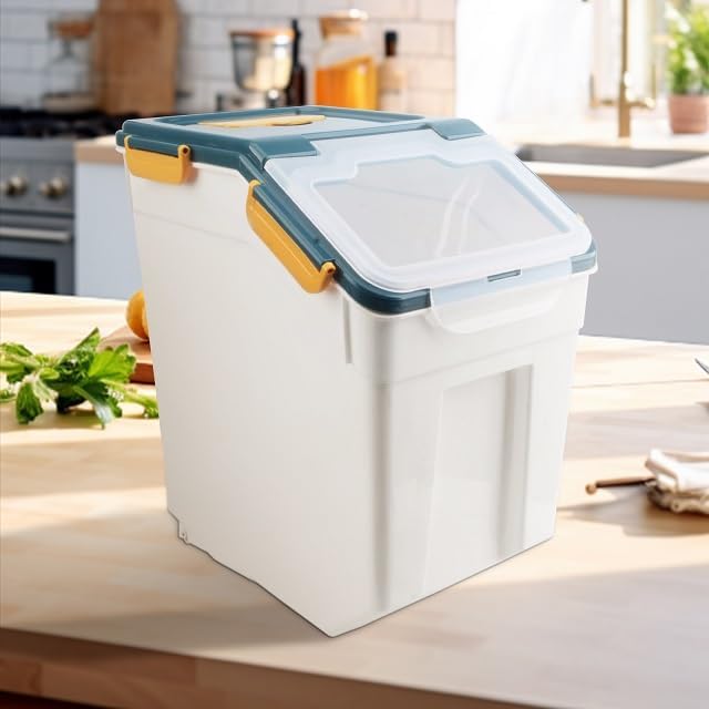 Large Flour Storage Container Bin 50lb, 2Pack Airtight Rice Storage Co