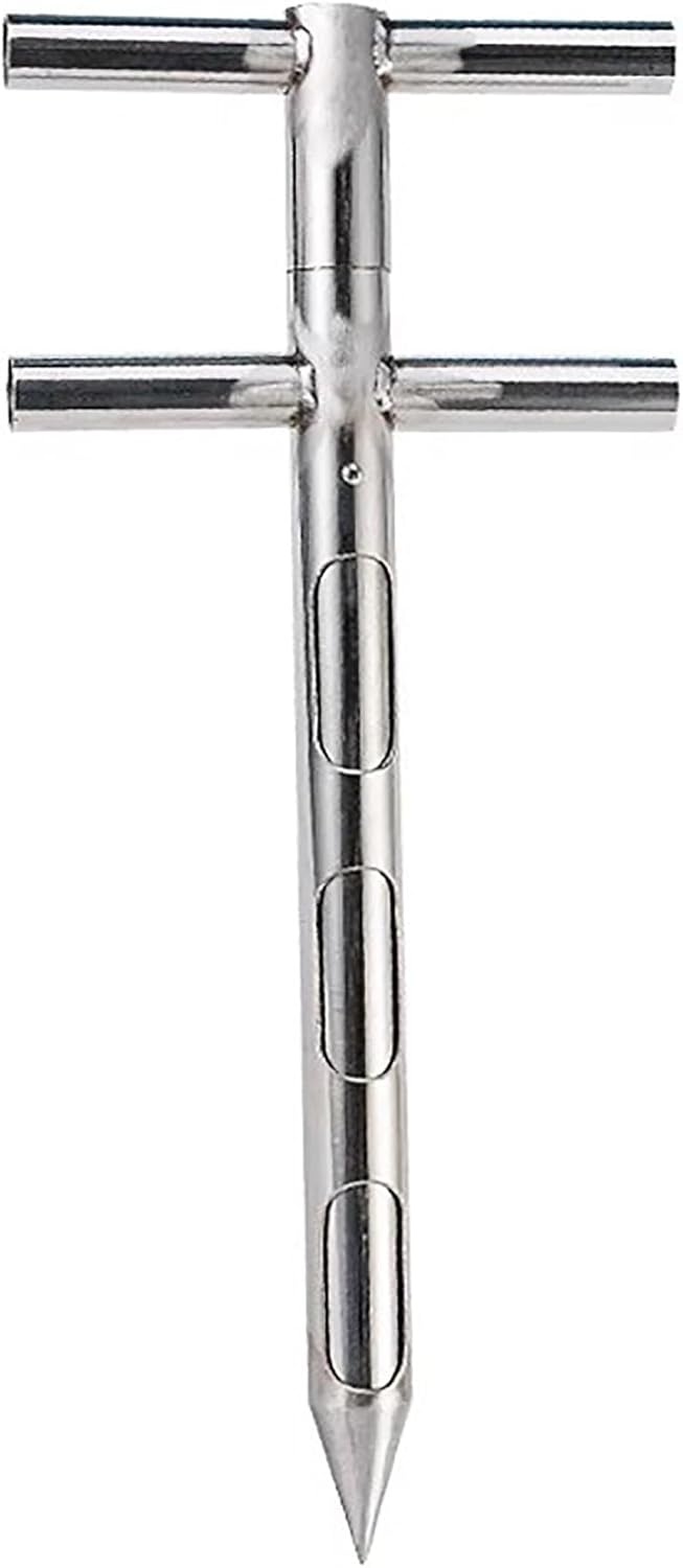 T-Handle Soil Sampler Probe for Efficient Soil Testing - 39.3" (100CM) Soil Test Kit for Lawn, Garden, and Farm Care - Ideal for Powder and Grain Sampling (ID 19mm)