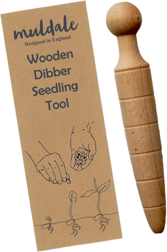 Garden Dibber Seed Planter Tool – Wooden Seed Dibber for Planting Tape