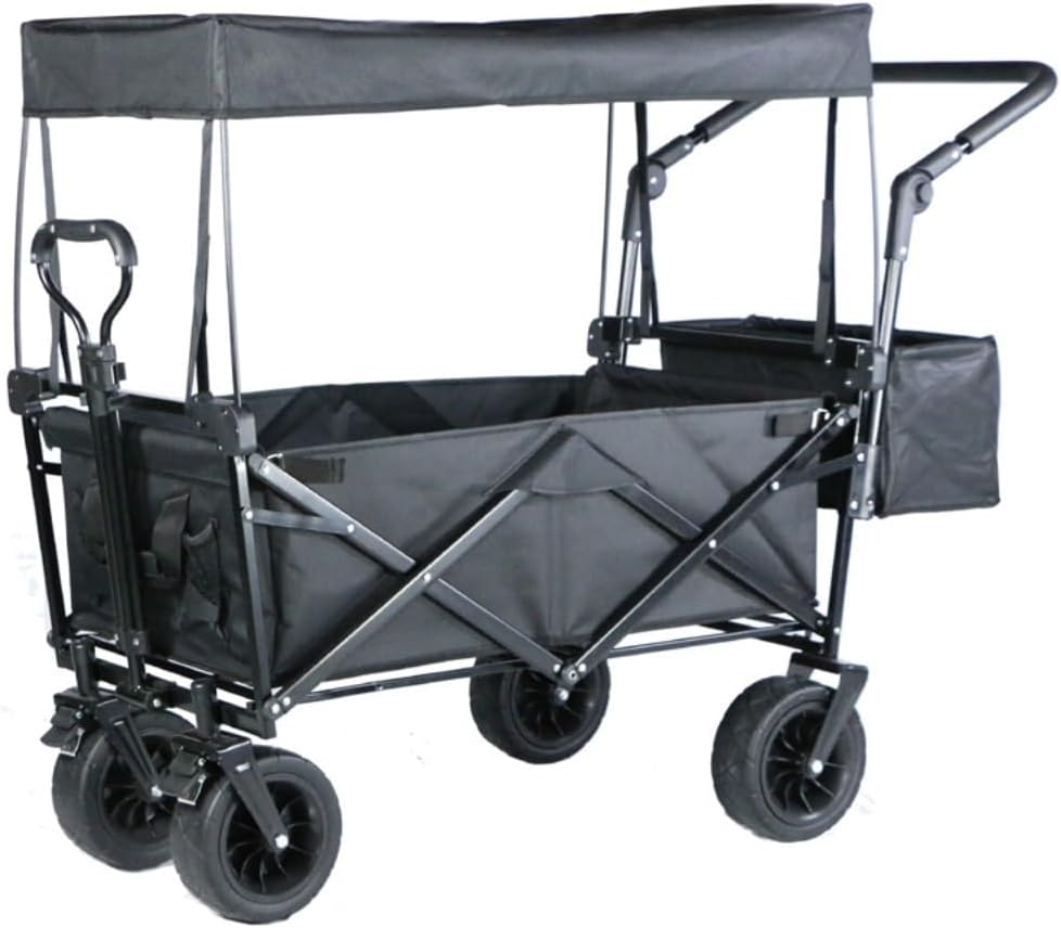 Collapsible Wagon Cart with Wheels Foldable Folding Wagons Carts Silen
